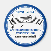 Blauw High School Varsity Koor Custom Keepsake Magneet (Voorkant)