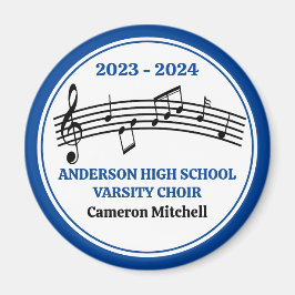 Blauw High School Varsity Koor Custom Keepsake Magneet