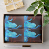 blauw hippie - vredesbord tissuepapier (Geschenk)