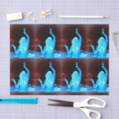 blauw hippie - vredesbord tissuepapier (Craft)