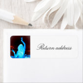 blauw hippiemeisje etiket (Insitu)