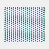Blauw hitech-hardebiet fleece deken (Voorkant (Horizontaal))