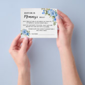 Blauw hoe groot is de Kaart van het mammie Belly B (Hand)