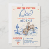 blauw Hoe het westen een 1e verjaardag was Kaart (Voorkant)