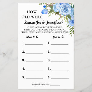 Blauw Hoe oud waren ze onder de tweetalige spelkaa Flyer