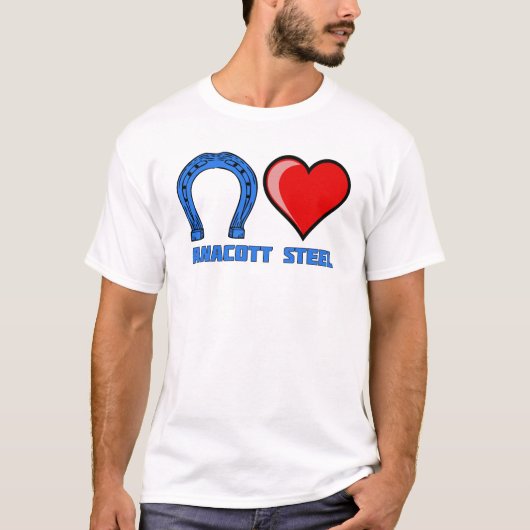Blauw Hoefijzer verliest Anacott Steel t shirt (Voorkant)