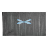 Blauw Hoesje van de Dragonfly Kussensloop (Achterkant-Rechts)