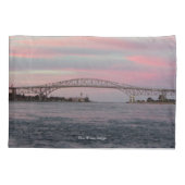 Blauw hoesje van de rivierpijp kussensloop (Achterkant)