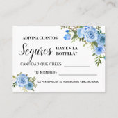 Blauw Hoeveel beveiligingspins spellen tweetalige  Plaatskaartje (Achterkant)