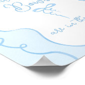 Blauw Hoeveel Bogen zijn er in het baby shower van Poster (Hoek)