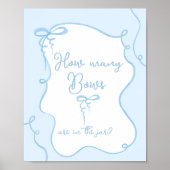 Blauw Hoeveel Bogen zijn er in het baby shower van Poster (Voorkant)