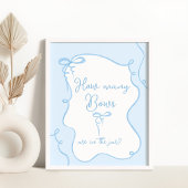 Blauw Hoeveel Bogen zijn er in het baby shower van Poster