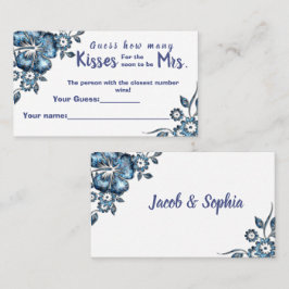 Blauw hoeveel Kisses voor Mrs Shower-spelkaart Plaatskaartje