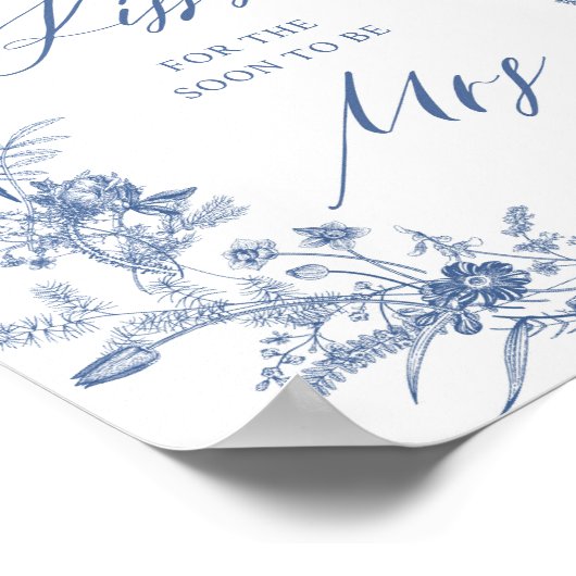 blauw hoeveel kisses Vrijgezellenfeest spel Poster (Hoek)