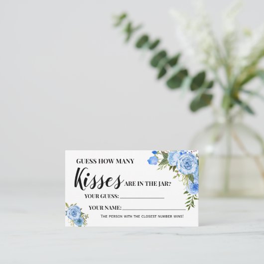 blauw hoeveel kussen Vrijgezellenfeest spel Kaart Plaatskaartje (Staand voorkant)