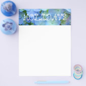 Blauw HOLIDAYS Flyers papier Themapapier Bloemen p (Enkel)