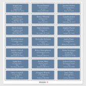 Blauw Holly Jolly Kerstmis Gastadres Sticker (Vel)