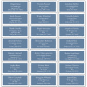 Blauw Holly Jolly Kerstmis Gastadres Sticker (Voorkant)