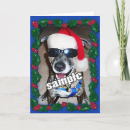 Blauw holly lijstje voor je kerstfoto! feestdagen kaart