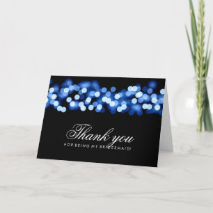 Blauw Hollywood Glam Bedankt Bruidsmeisje