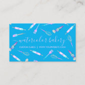 Blauw Hologram Bakkerij Zelfgemaakte Chef Patisser Visitekaartje (Voorkant)