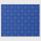 Blauw-hondpuitpringspatroon Cadeaupapier (Vlak)