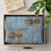 blauw honingbijendebetpapier tissuepapier (Geschenk)