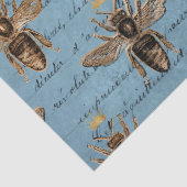 blauw honingbijendebetpapier tissuepapier (Detail)