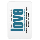 Blauw hoofd over hekken sparen de Magnetische Datu Magneet (Verticaal)