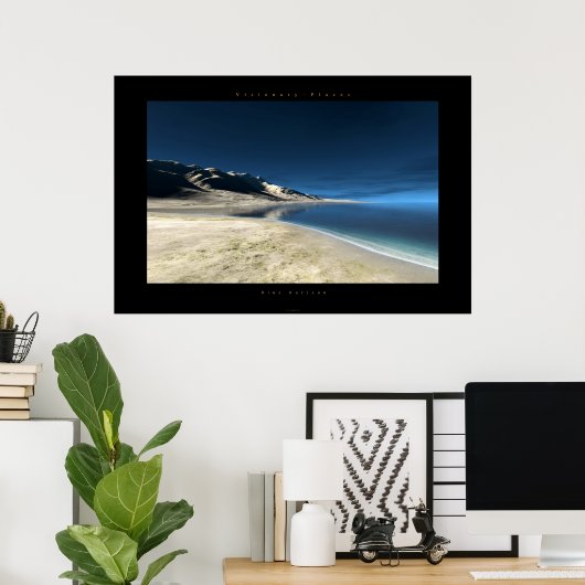 Blauw horizon poster (Thuiskantoor)