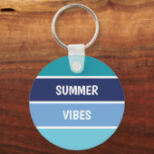 Blauw horizontaal gestreept sleutelhanger (Voorkant)