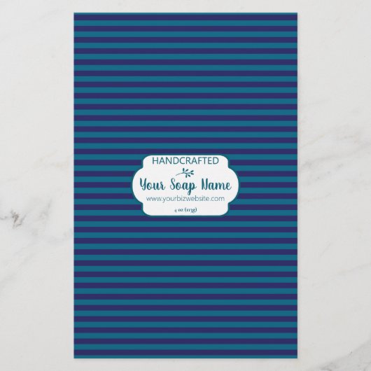 Blauw horizontaal snijpapier met snijblad (Voorkant)