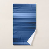 Blauw Horizontale Strepen Chic Striking Blauwe Kle Bad Handdoek (Handdoek)