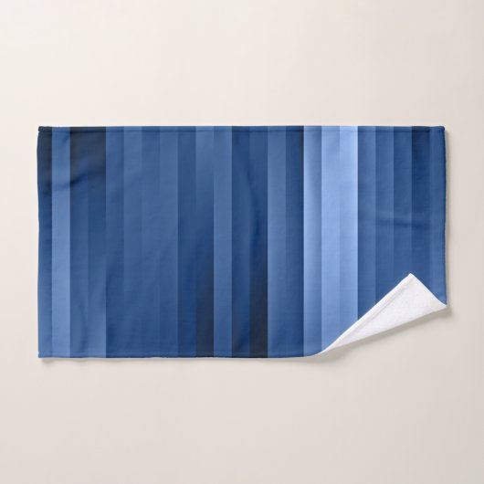Blauw Horizontale Strepen Chic Striking Blauwe Kle Bad Handdoek (Handdoek)