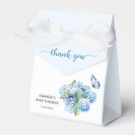Blauw Hortensia Baby Shower Bedankt Bedankdoosjes