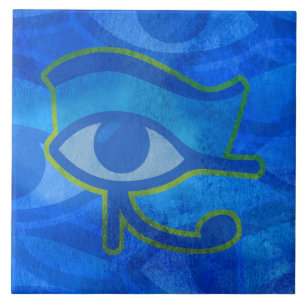 Blauw Horus Eye Keramische Tegel Tegeltje