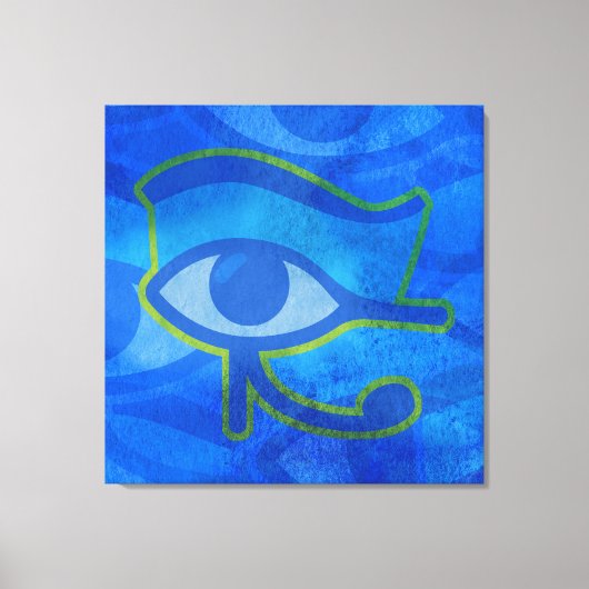 Blauw Horus Oog Canvas Afdruk (Voorkant)