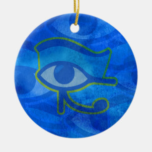 Blauw Horus oog Keramisch Ornament