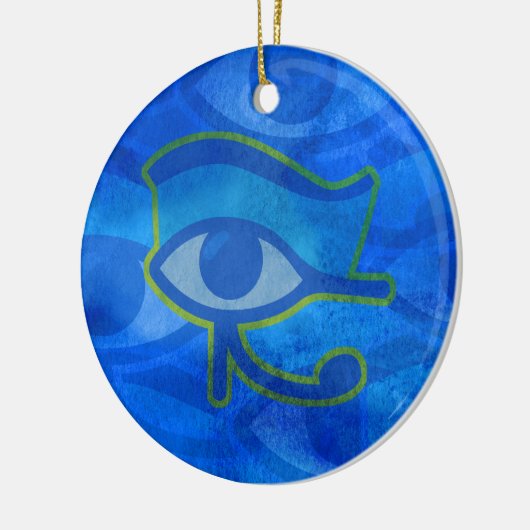 Blauw Horus oog Keramisch Ornament (Links)