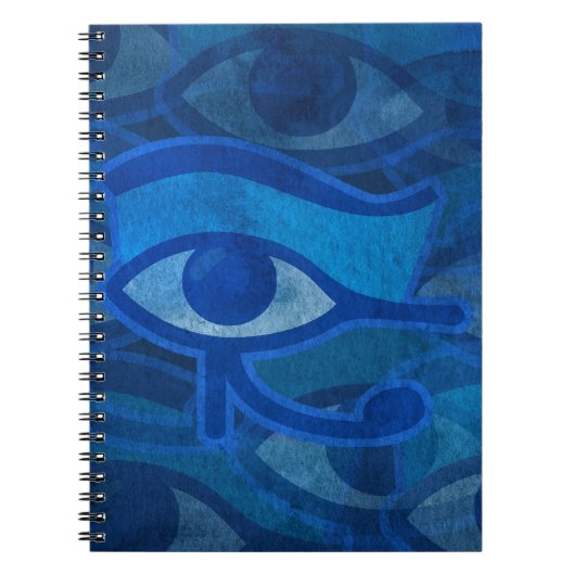 Blauw Horus Oog Notitieboek (Voorkant)