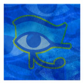 Blauw Horus oog Perfect Poster (Voorkant)