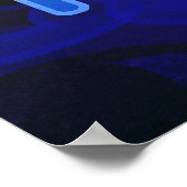 Blauw Horus Oog Poster (Hoek)