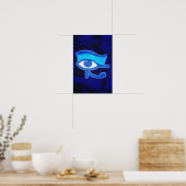 Blauw Horus Oog Poster (Keuken)