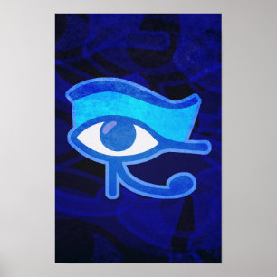 Blauw Horus Oog Poster