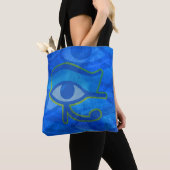 Blauw Horus Oog Tote Bag (Dichtbij)