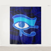 Blauw Horus oog Wandkleed (Voorkant)