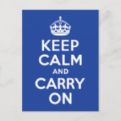 Blauw houd Rust en draag Briefkaart (Voorkant)