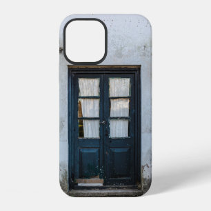 BLAUW HOUDEN DEUR PANEL IN WITTE BOUW iPhone 12 HOESJE