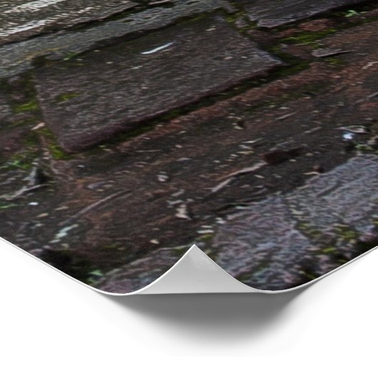 BLAUW HOUDEN DEUR PANEL IN WITTE BOUW POSTER (Hoek)