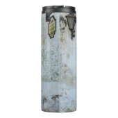 BLAUW HOUDEN DEUR PANEL IN WITTE BOUW THERMOSBEKER (Achterkant)